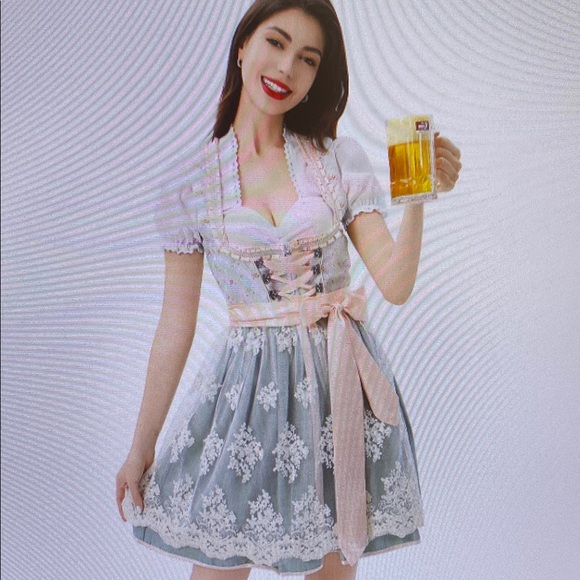 Elegant Lace Dirndl Dress - Picture 1 of 3